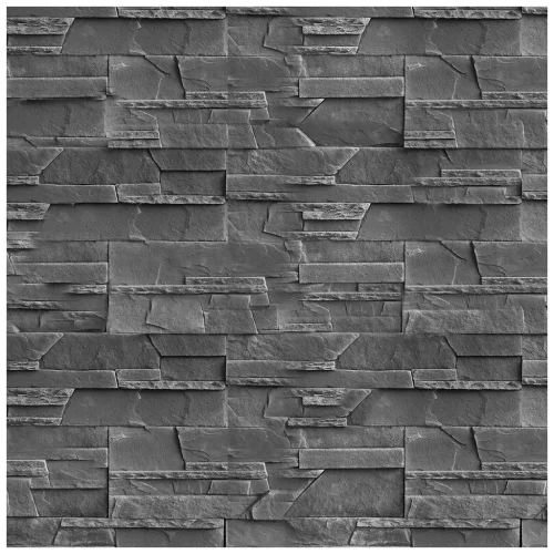 Kamenný obklad, Z BETONU, SAKURA 2, tmavě šedá, 145 x 550 mm, tloušťka 14 - 26 mm, 0.48 m2