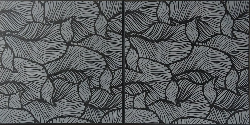 Stropní kazety moderní design - GLAMOUR 01 ČERNO-ŠEDÁ , 495 x 495 x 4 mm