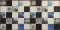 PVC dekorační panely - Mosaic blue flowers, 960 x 485 x 0,35 mm
