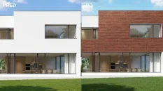 Betonový obklad, Z BETONU, BRONX 1, červená, 505 x 86 mm, tloušťka 10-30 mm, 0.47 m2