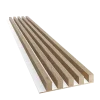Dřevěné lamely ŠIROKÉ na BÍLÉ desce (MDF), DUB PŘÍRODNÍ, 46 x 300 x 2750 mm (0,825 m2)