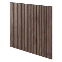 Lamelový panel VARDO - DÝHA Z AMERICKÉHO OŘECHU, 600 x 600 x 11 mm, ČERNÝ MDF PANEL