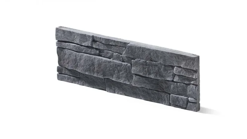 Betonový obklad, Z BETONU, MEXICANA 3 - graphite, šedá, tloušťka 10-30 mm, 0.5 m2