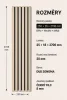 ATYPICKÝ PRODUKT - Akustický panel - DUB SONOMA, MDF + FOLIE FINISH 3D, ČERNÝ akustický podklad FILC, 2706 x 250 mm