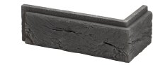 Cihlový obklad, ROH, Z BETONU, BOSTON 1 - grey, tmavě šedá, 90 x 200 mm, tloušťka 8-21 mm, 0.87 bm