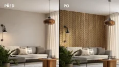Velkoformátový lamelový panel VERSIN - DUBOVÁ DÝHA, 600 x 2750 x 11 mm, ČERNÝ MDF PANEL