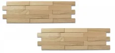 H MINI WOOD, DUB PŘÍRODNÍ, 5 řad, broušené lamely - balení obsahuje 2 kusy panelů (650 x 190 mm)