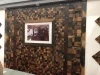 Drevená lodná mozaika - obkladový panel 300 x 300 x 6 - 12 mm (0,09 m²)