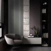 Akustický panel ACOUSTIC LINE - glacier grey | černá, 2650 x 245 x 22 mm, lamely MDF + FINISH FOLIE, akustický podklad FILC