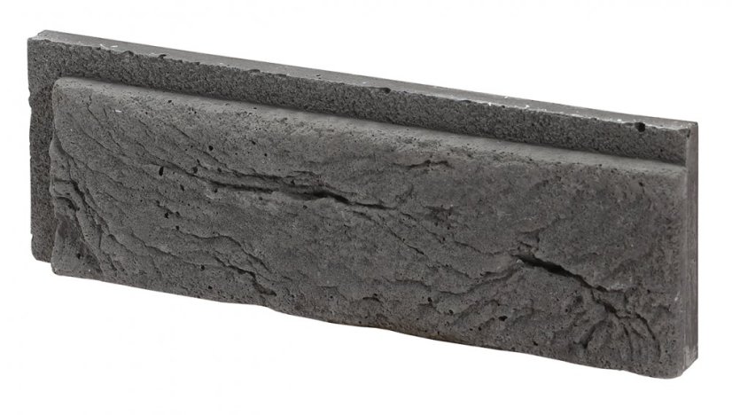 Cihlový obklad, Z BETONU, BOSTON 1 - grey, tmavě šedá, 222 x 73 mm, tloušťka 8-21 mm, 0.52 m2