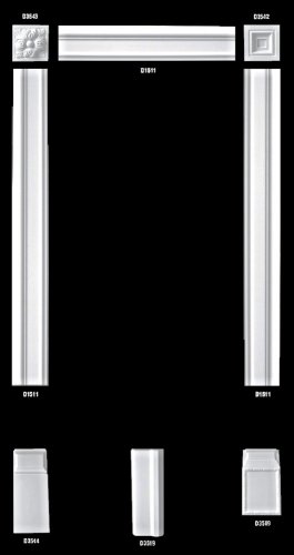 Lišta na orámovanie - tvrdý plast ProFoam® (Polyuretán), základný biely náter (pretierateľný), 93 x 2400 x 32 mm