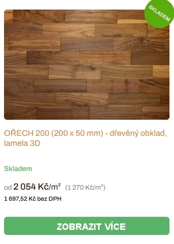 Ořechový obklad