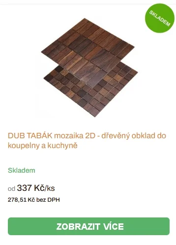 Dub tabák obklad do kuchyně a koupelny