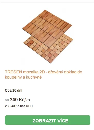 Třešnový obklad do kuchyně a koupelny