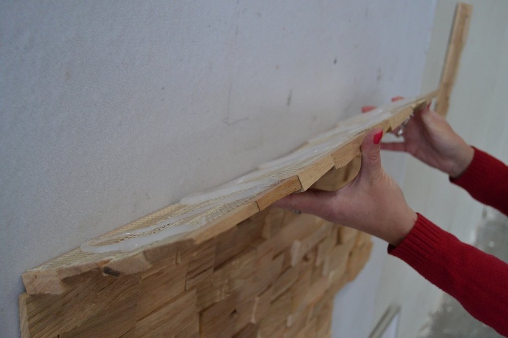 Jak lepit dřevěný obklad na stěnu Vapalung In