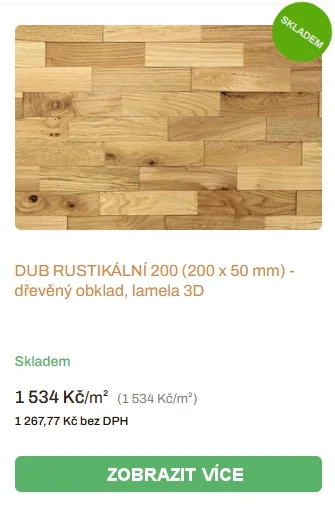 Dubový obklad